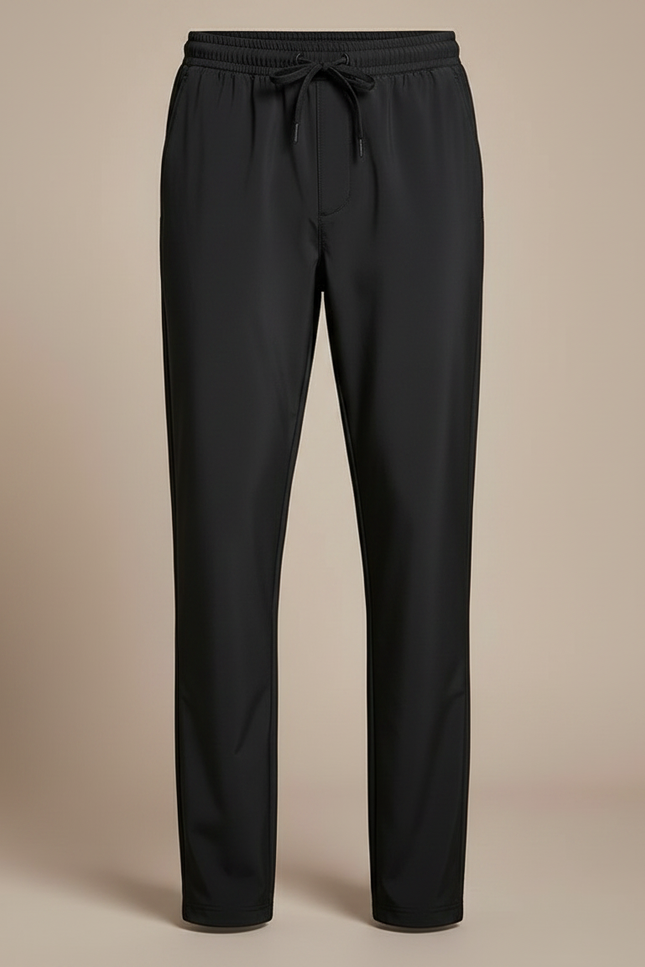 Pantalon De Pluie Noir Décontracté Cordon Élastique Homme - Polyester - vue 3