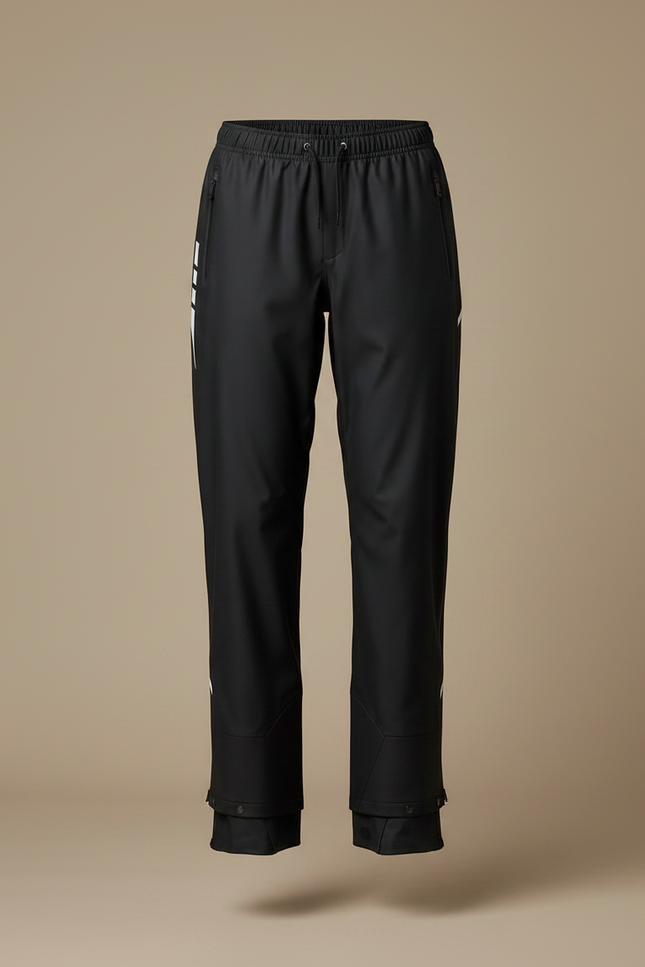 Pantalon De Pluie Noir Imperméable Sportif Réfléchissant Femme - Polyester - vue 3