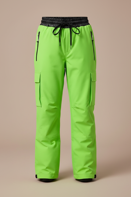 Pantalon De Pluie Vert Néon Cargo Enfant Imperméable - Polyester - vue 3