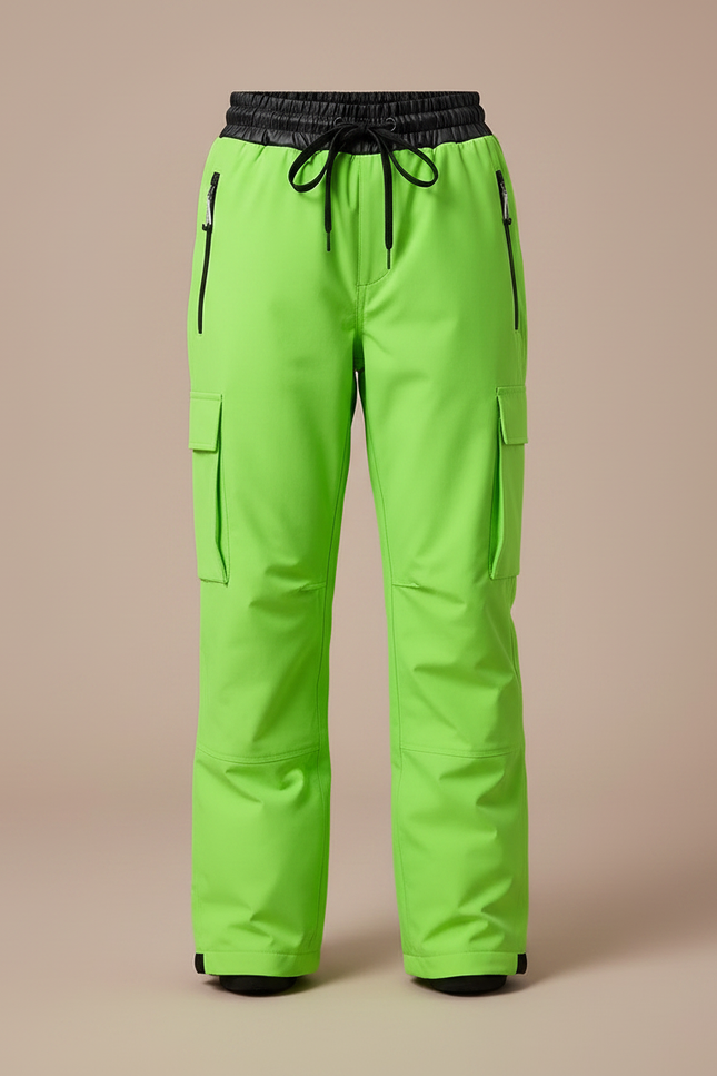 Pantalon De Pluie Vert Néon Cargo Enfant Imperméable - Polyester - vue 3