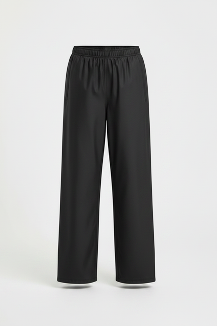 Pantalon De Pluie Noir Imperméable Ample Enfant Élastique - Polyester - vue 3