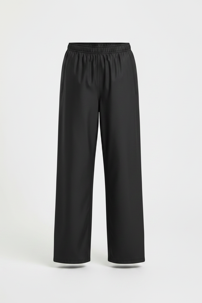 Pantalon De Pluie Noir Imperméable Ample Enfant Élastique - Polyester - vue 3