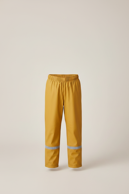 Pantalon De Pluie Jaune Réfléchissant Élastiqué Imperméable Enfant - Polyester - vue 3