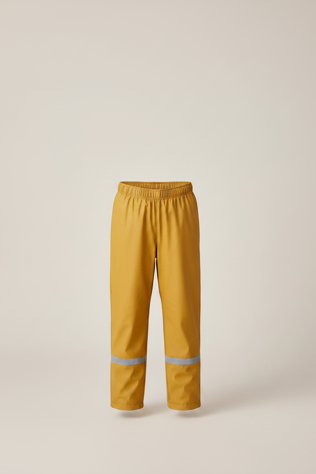 Pantalon De Pluie Jaune Réfléchissant Élastiqué Imperméable Enfant - Polyester - vue 3