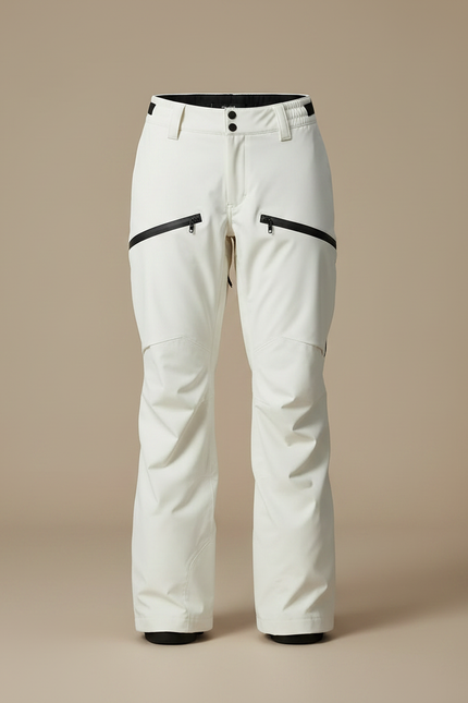Pantalon De Pluie Blanc Cassé Ample Imperméable Femme Ski - Beige Polyester - vue 3
