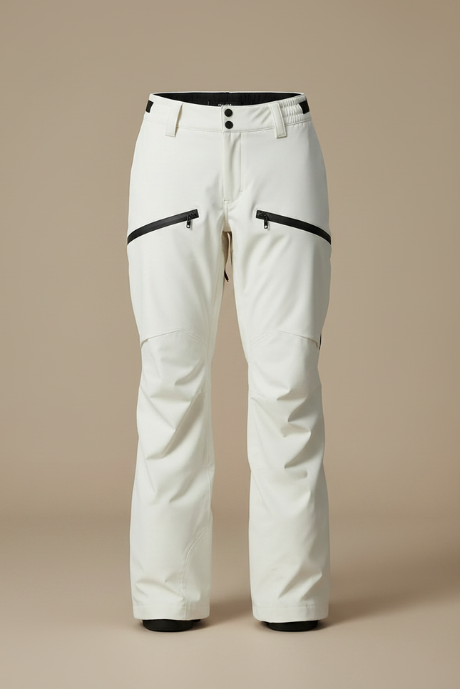 Pantalon De Pluie Blanc Cassé Ample Imperméable Femme Ski - Beige Polyester - vue 3