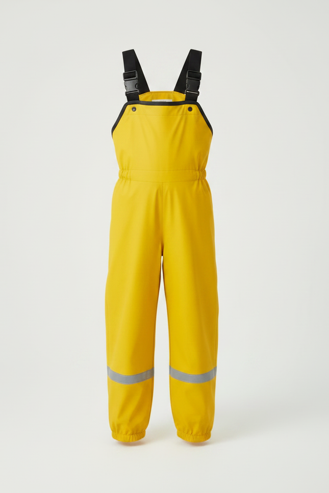 Pantalon De Pluie Jaune Imperméable Bretelles Réfléchissant Enfant - Polyester - vue 3