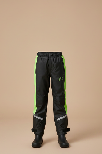 Pantalon De Pluie Pour Vélo - Noir Polyester - vue 3