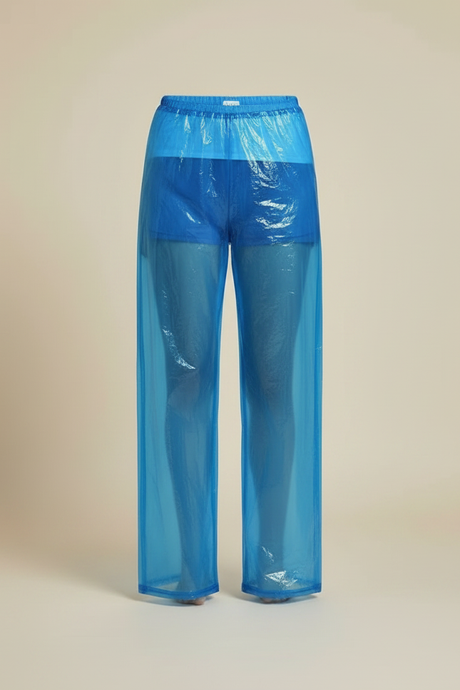 Pantalon Pluie Transparent - Bleu Polyester - vue 3