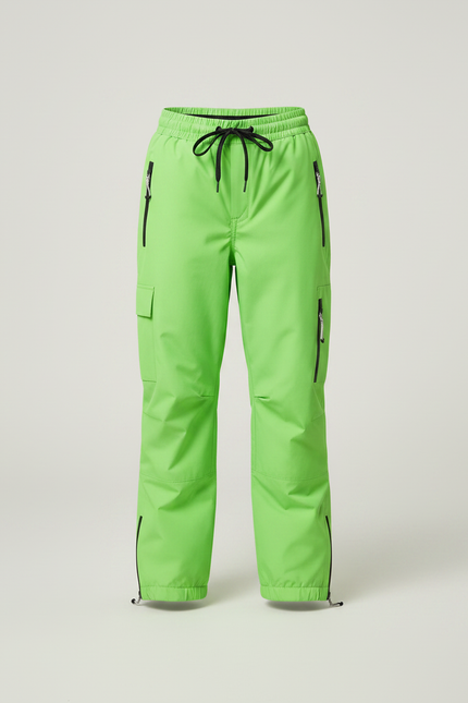 Pantalon De Pluie Vert Néon Imperméable Enfant Ski - Polyester - vue 3