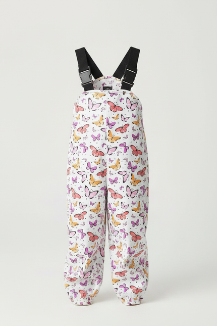 Pantalon De Pluie Blanc Papillons Bretelles Imperméable Enfant - Polyester - vue 3