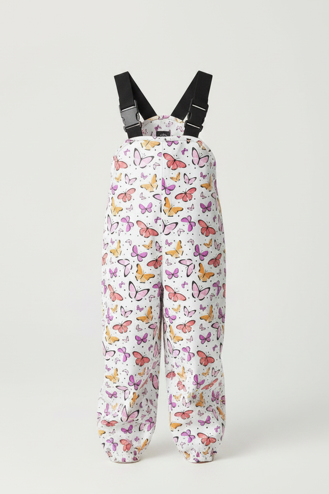 Pantalon De Pluie Blanc Papillons Bretelles Imperméable Enfant - Polyester - vue 3