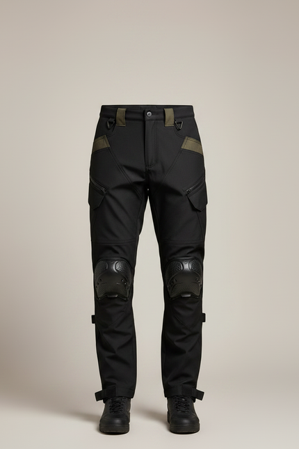 Pantalon De Pluie Noir Cargo Renforcé Homme Imperméable - Polyester - vue 3