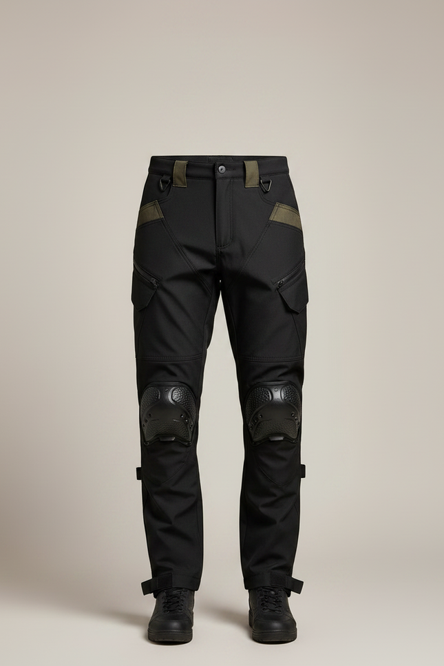 Pantalon De Pluie Noir Cargo Renforcé Homme Imperméable - Polyester - vue 3