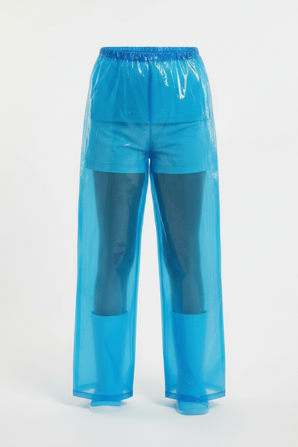 Pantalon De Pluie Bleu Transparent Jetable Ample Enfant - Polyester - vue 3