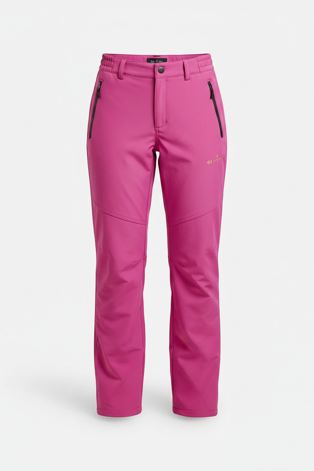 Pantalon De Pluie Fuchsia Doublé Polaire Femme Randonnée - Rose Polyester - vue 3