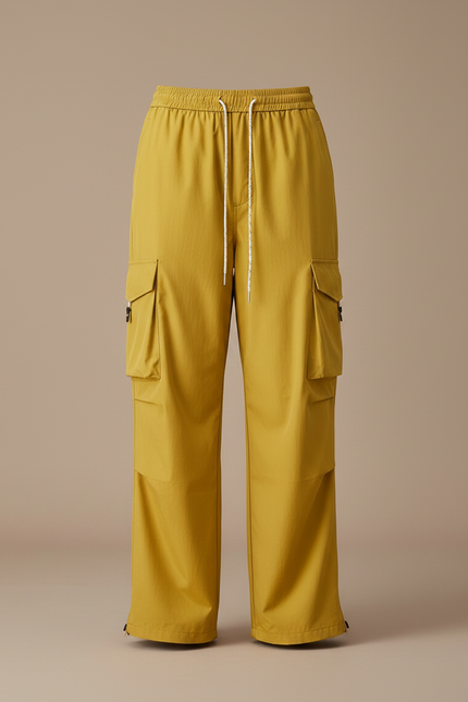 Pantalon De Pluie Jaune Cargo Ample Femme - Polyester - vue 3