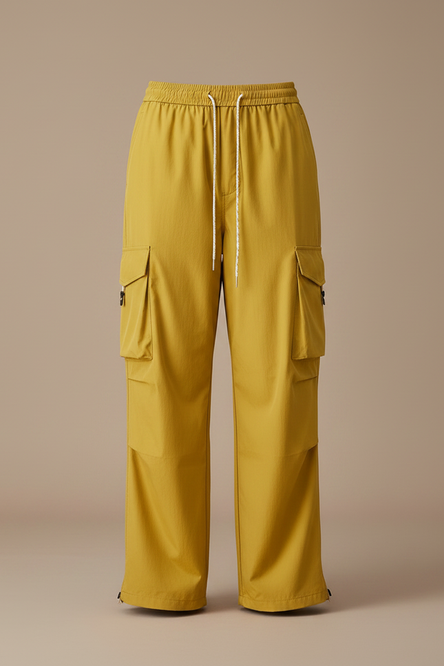 Pantalon De Pluie Jaune Cargo Ample Femme - Polyester - vue 3