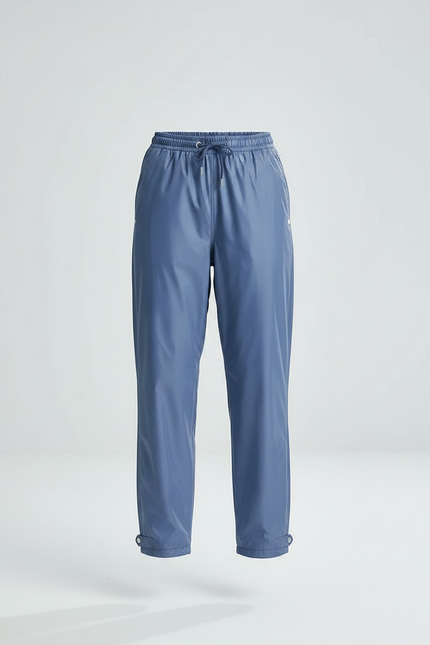 Pantalon De Pluie Bleu Imperméable Brillant Ample Femme - Polyester - vue 3