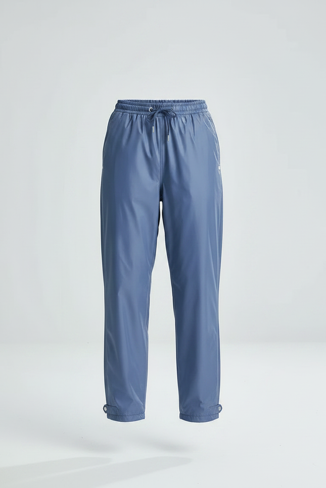 Pantalon De Pluie Bleu Imperméable Brillant Ample Femme - Polyester - vue 3