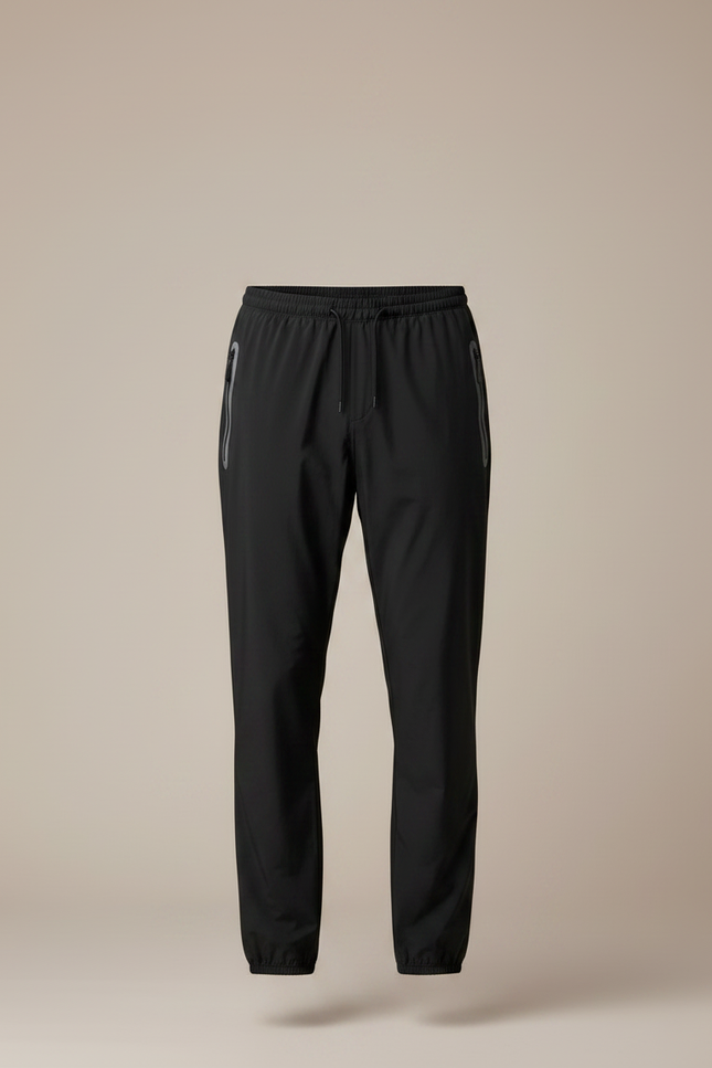 Pantalon Pluie À Fermeture Éclair - Noir Polyester - vue 3