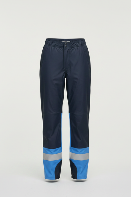 Pantalon De Pluie Bleu Marine Imperméable Réfléchissant Ample Femme - Polyester - vue 3