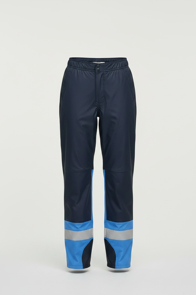 Pantalon De Pluie Bleu Marine Imperméable Réfléchissant Ample Femme - Polyester - vue 3