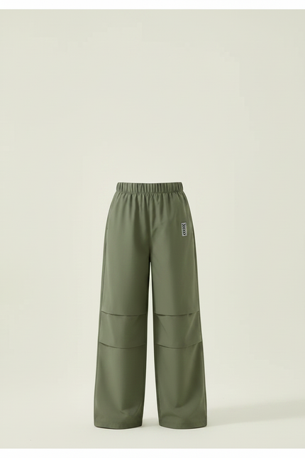 Pantalon De Pluie Vert Militaire Ample Imperméable Enfant - Kaki Polyester - vue 3