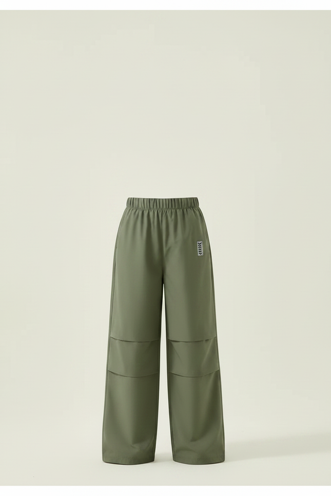 Pantalon De Pluie Vert Militaire Ample Imperméable Enfant - Kaki Polyester - vue 3