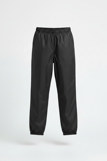 Pantalon De Pluie Noir Imperméable Enfant Léger Ample - Polyester - vue 3