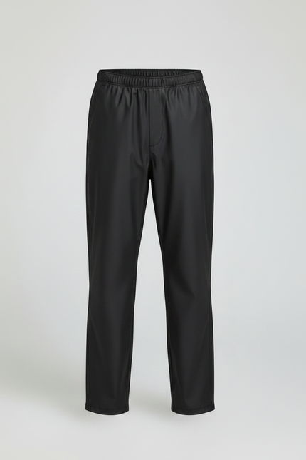 Pantalon De Pluie Noir Imperméable Enfant Coupe Droite - Polyester - vue 3