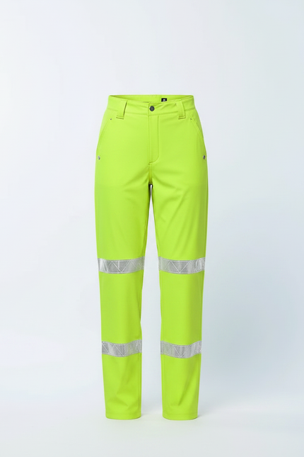 Pantalon De Pluie Jaune Fluo Réfléchissant Imperméable Unisexe - Polyester - vue 3