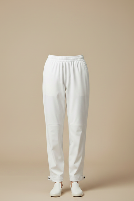 Pantalon De Pluie Blanc Imperméable Coupe Droite Élégant - Polyester - vue 3