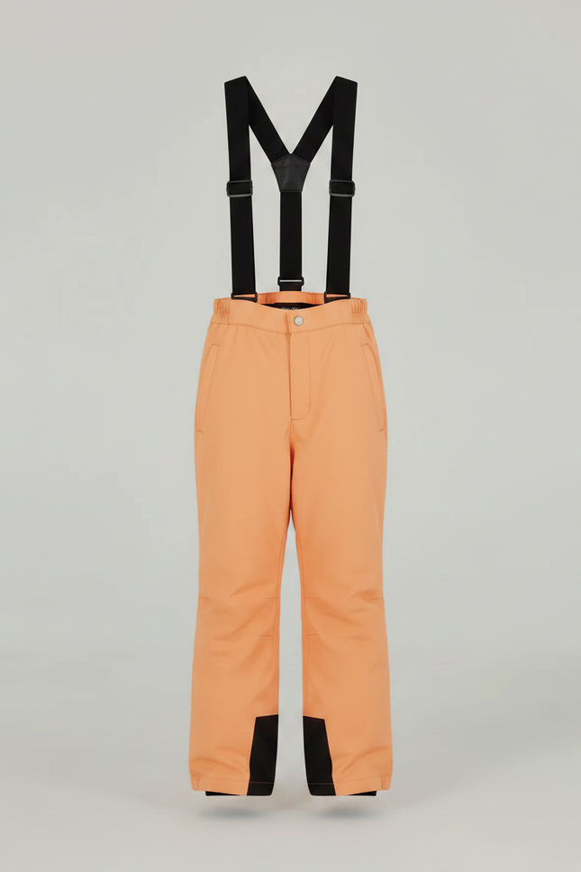 Pantalon De Pluie Orange Imperméable Enfant Ski Bretelles - Polyester - vue 3