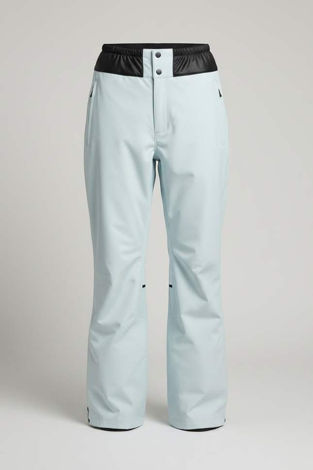 Pantalon De Pluie Bleu Clair Ample Ceinturé Imperméable Femme - Polyester - vue 3