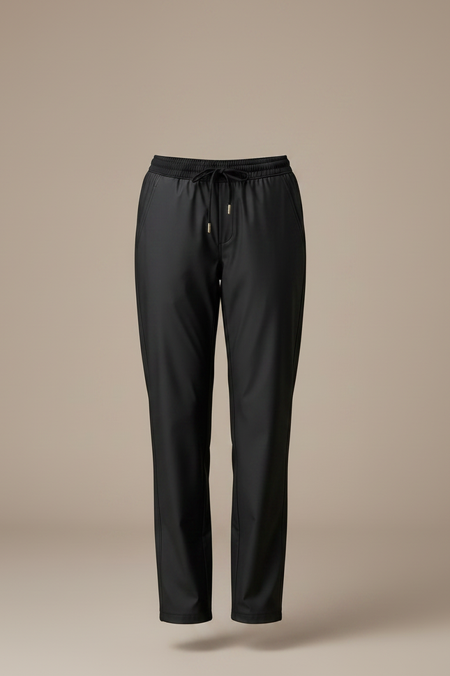 Pantalon De Pluie Noir Imperméable Décontracté Femme Cordon - Polyester - vue 3