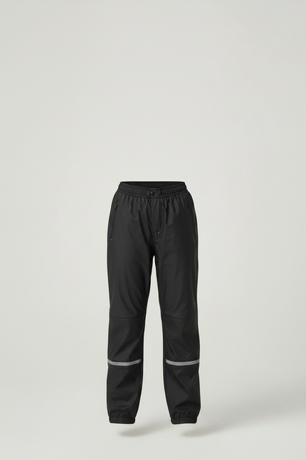 Pantalon De Pluie Noir Imperméable Enfant Réfléchissant Élastique - Polyester - vue 3