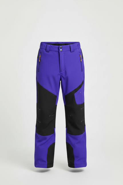 Pantalon De Pluie Enfant Imperméable Violet Noir Softshell - Polyester - vue 3