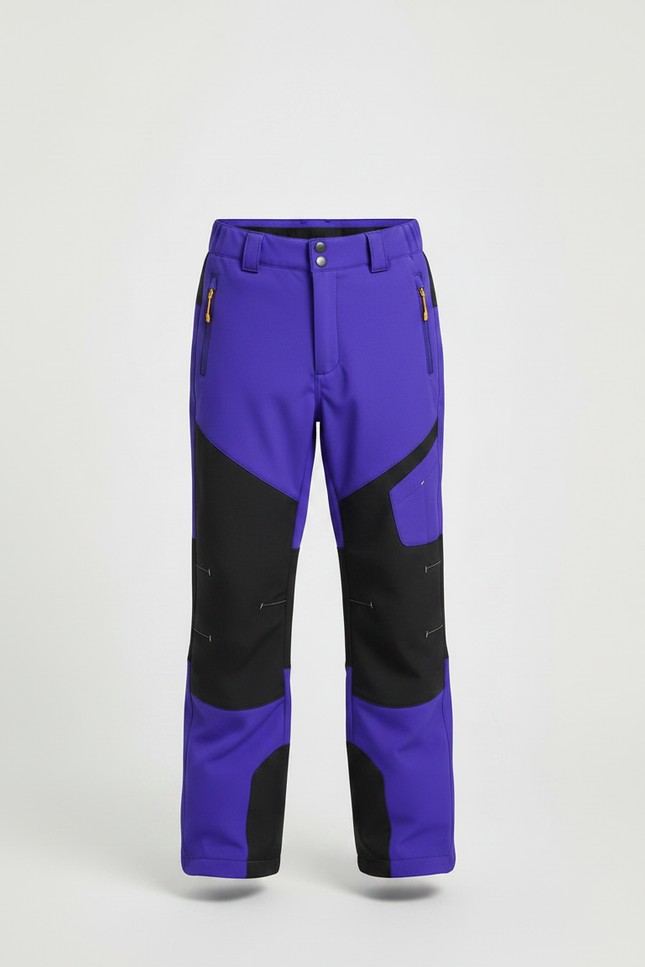 Pantalon De Pluie Enfant Imperméable Violet Noir Softshell - Polyester - vue 3