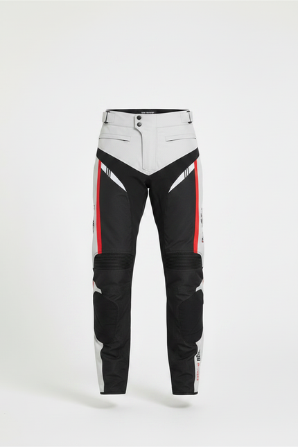 Pantalon De Pluie Moto Sportif Bicolore Bandes Rouges - Multicolore Polyester - vue 3