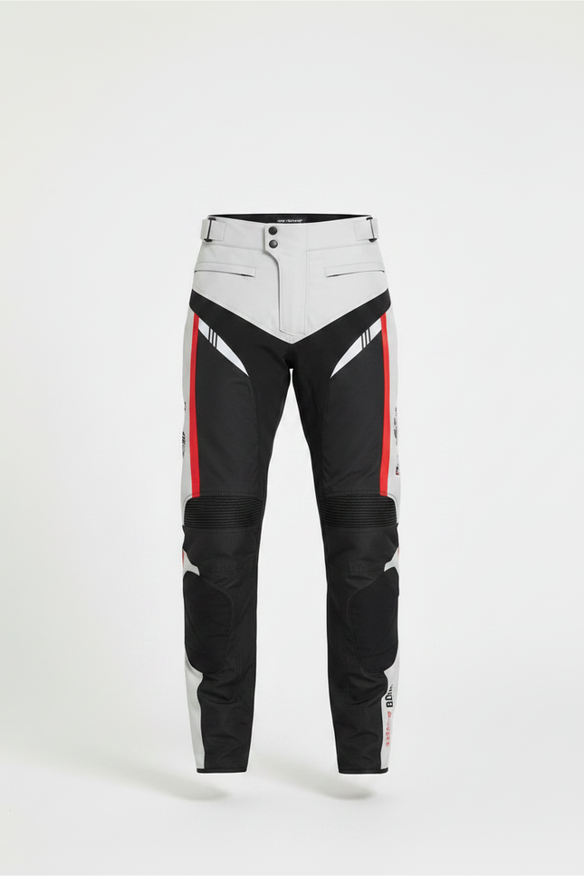 Pantalon De Pluie Moto Sportif Bicolore Bandes Rouges - Multicolore Polyester - vue 3