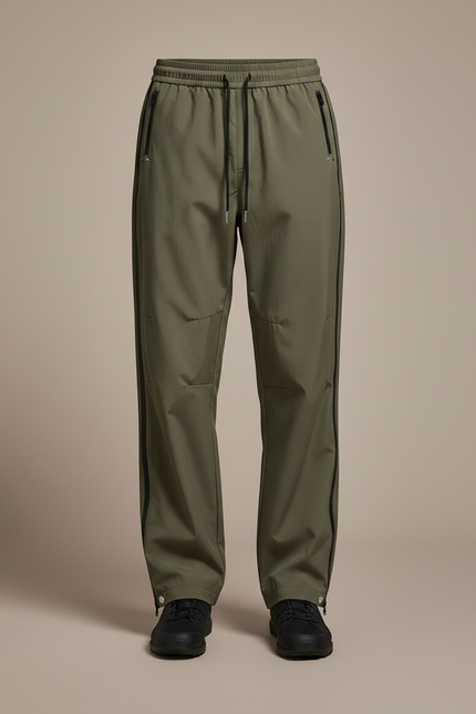 Pantalon De Pluie Vert Kaki Imperméable Cargo Homme - Polyester - vue 3