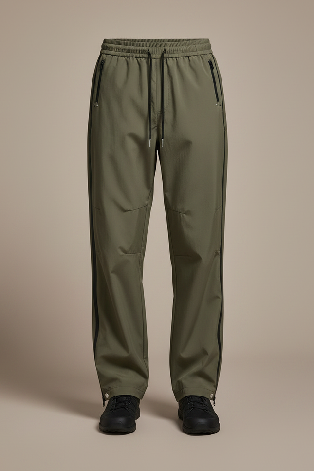 Pantalon De Pluie Vert Kaki Imperméable Cargo Homme - Polyester - vue 3