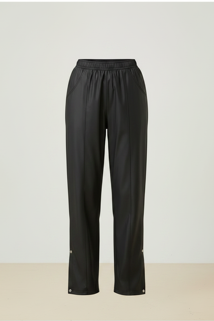 Pantalon De Pluie Noir Similicuir Ample Imperméable Femme - Simili cuir - vue 3