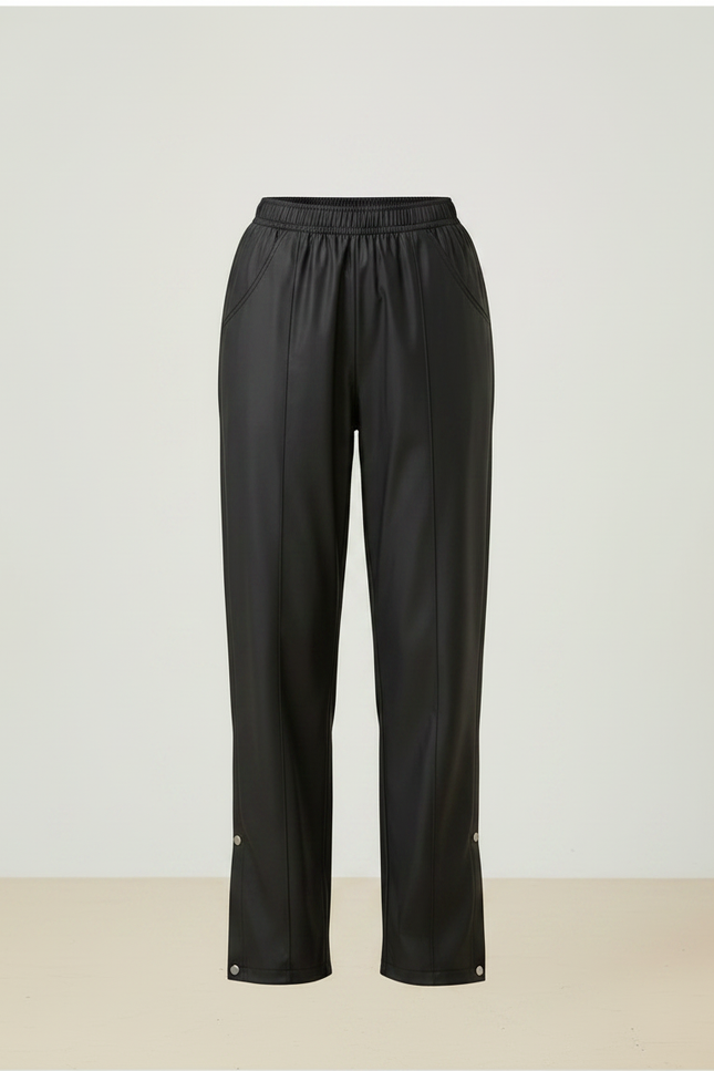 Pantalon De Pluie Noir Similicuir Ample Imperméable Femme - Simili cuir - vue 3