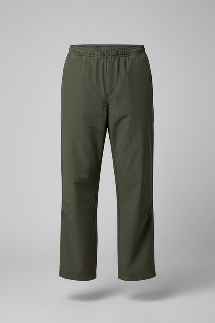 Pantalon De Pluie Vert Kaki Ample Décontracté Homme - Polyester - vue 3