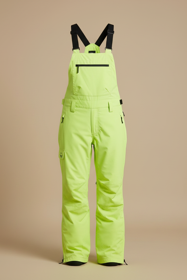 Pantalon De Pluie Vert Fluorescent Imperméable Bretelles Unisexe - Polyester - vue 3