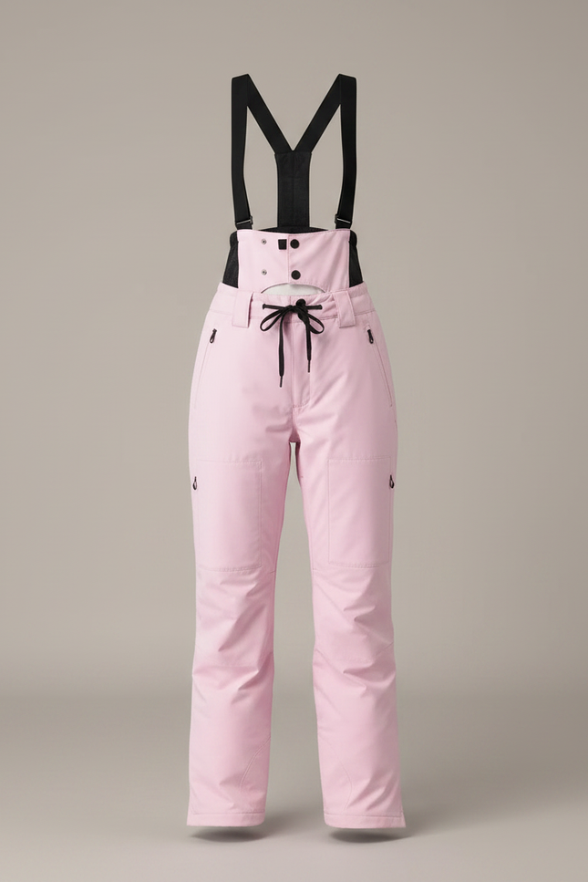 Pantalon De Pluie Rose Bretelles Imperméable Femme Ski - Polyester - vue 3