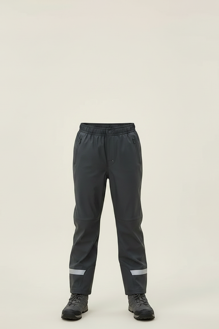 Pantalon De Pluie Gris Imperméable Enfant Réfléchissant Ajustable - Polyester - vue 3