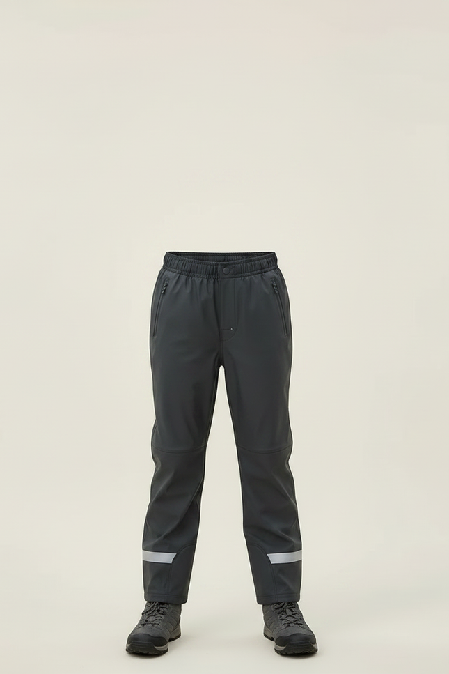 Pantalon De Pluie Gris Imperméable Enfant Réfléchissant Ajustable - Polyester - vue 3